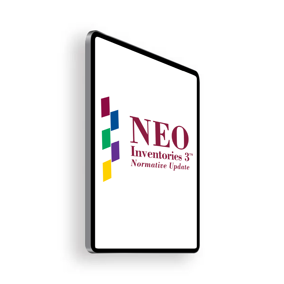 Tablet displaying NEO NU logo